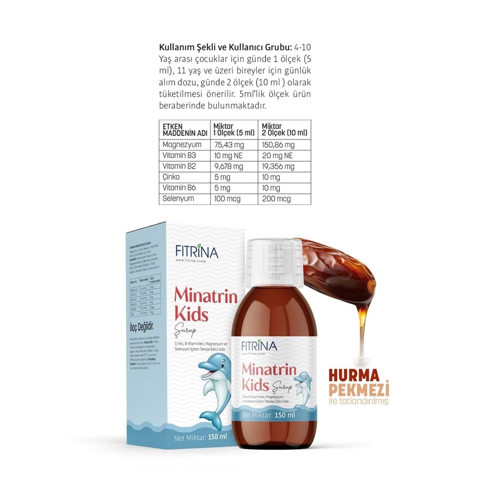 FITRİNA MINATRIN KİDS ŞURUP 150 ML