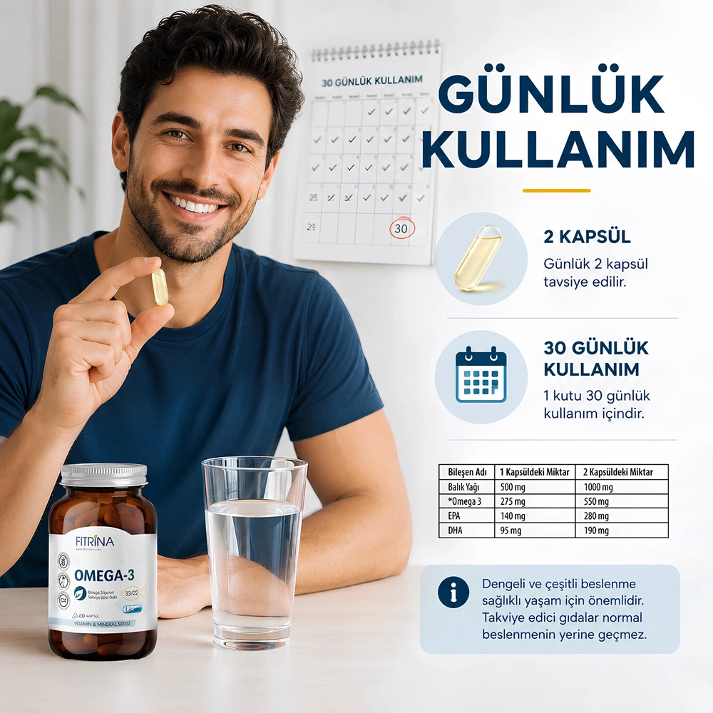 FITRİNA OMEGA-3 BALIK YAĞI 60 KAPSÜL