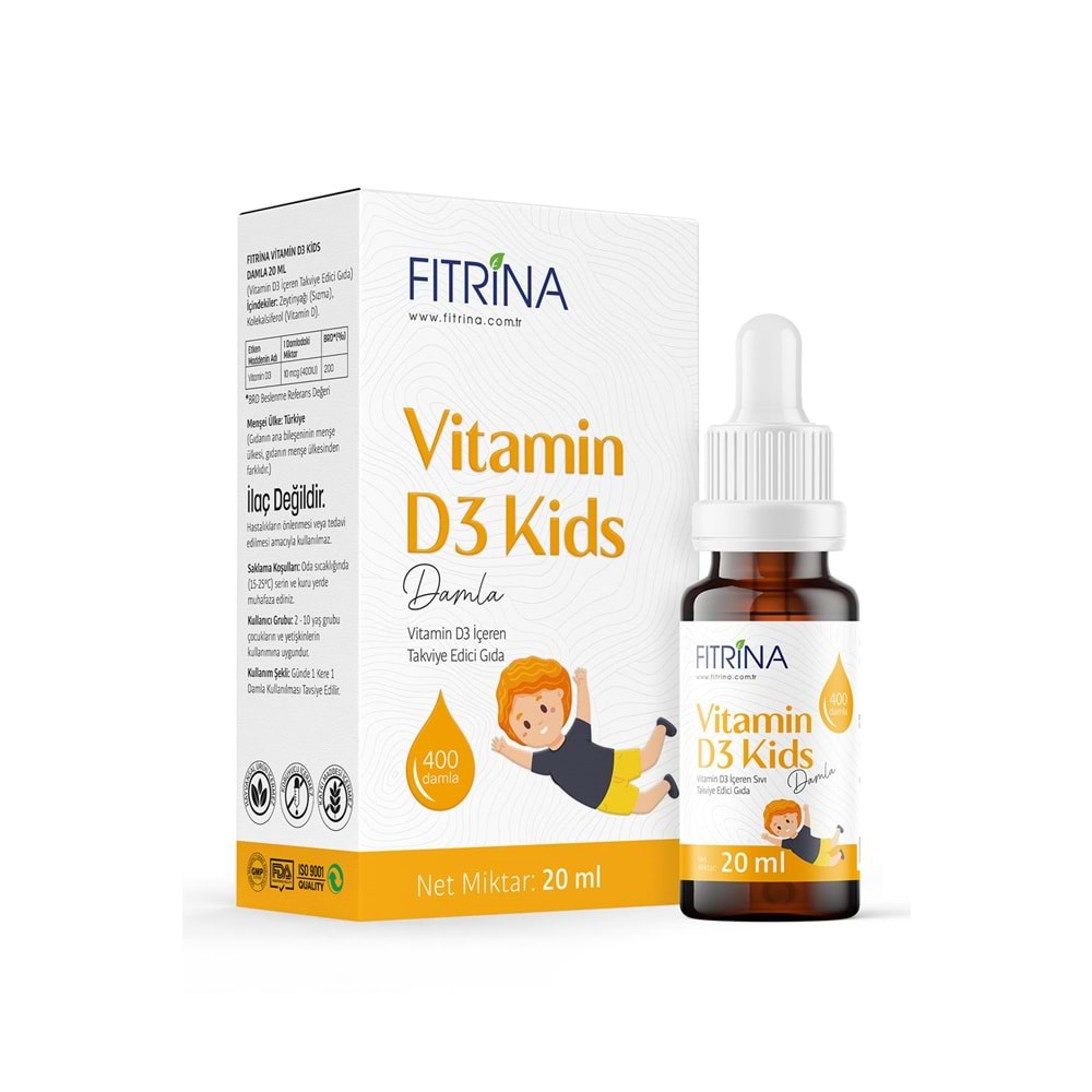 FITRİNA VİTAMİN D3 KİDS DAMLA 20 ML