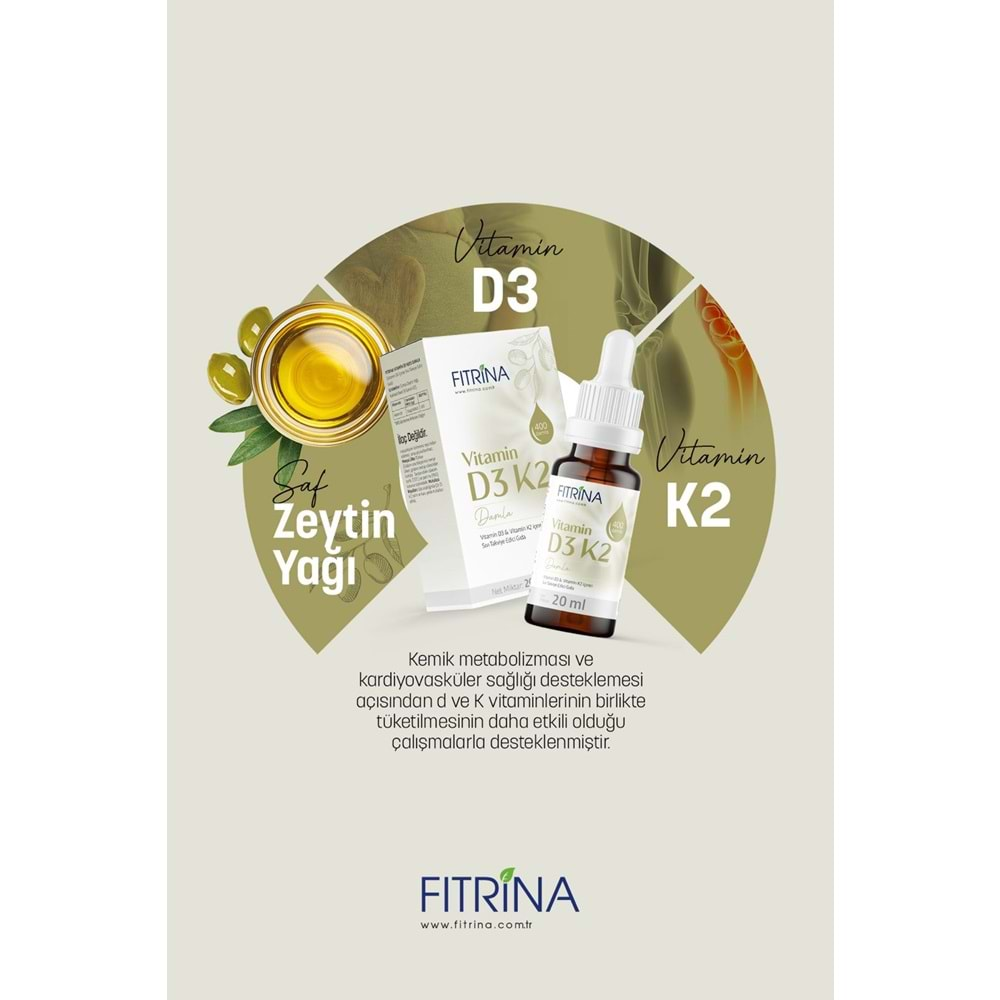 FITRİNA VİTAMİN D3K2 DAMLA 20 ML