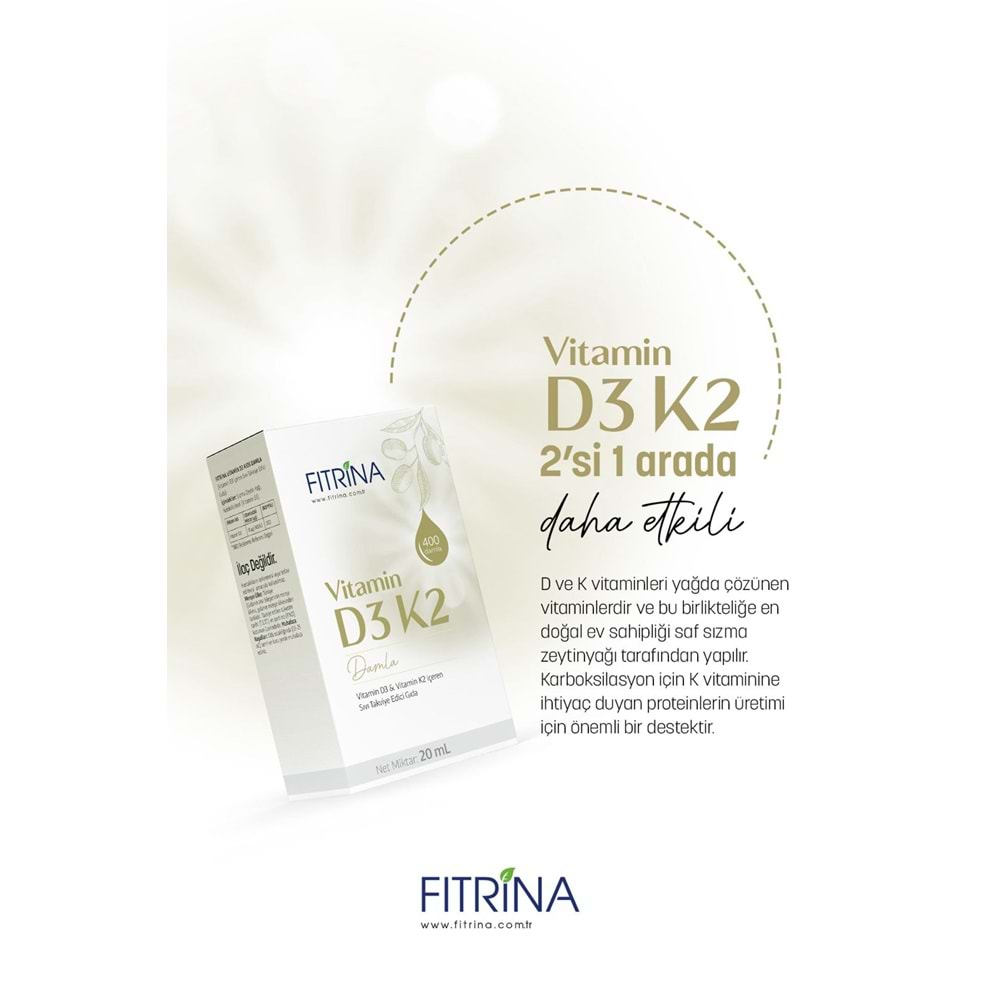 FITRİNA VİTAMİN D3K2 DAMLA 20 ML