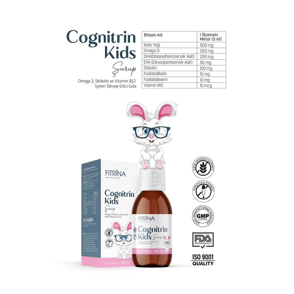 FITRİNA COGNITRIN KİDS ŞURUP 150 ML