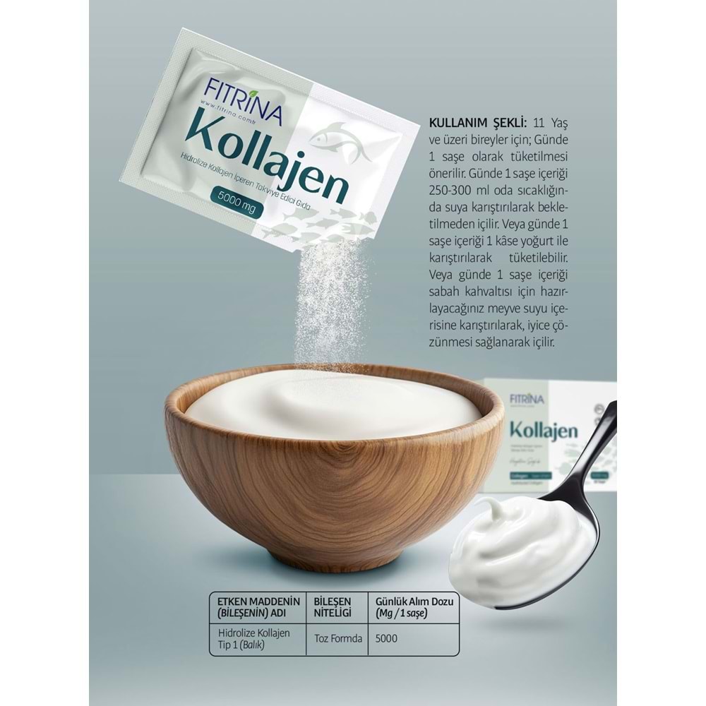 FITRİNA HİDROLİZE KOLLAJEN 5000 MG 30 SAŞE