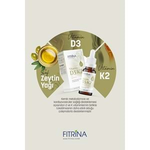 FITRİNA VİTAMİN D3K2 DAMLA 20 ML