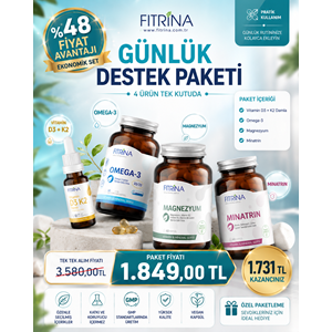FITRİNA SEMPATİK PAKET 1 (D3K2, OMEGA 3, MAGNEZYUM, MİNATRİN)